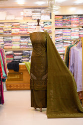 3-PC Unstitched Dhanak Chamki Laser Cut With Valvet Jacquard Shawl | DV-2